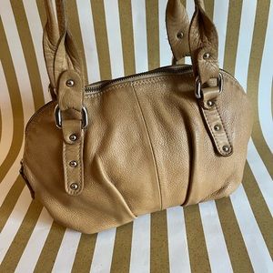 Soft Genuine Leather INSIDE and OUT Vintage Style Handbag Purse Clutch USA Made